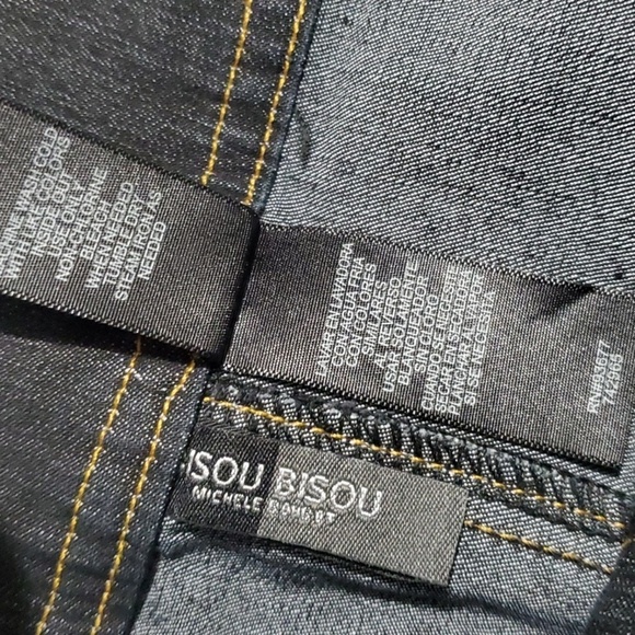 BisouBisou skirt women's size 12 black false pockets - Picture 10 of 16